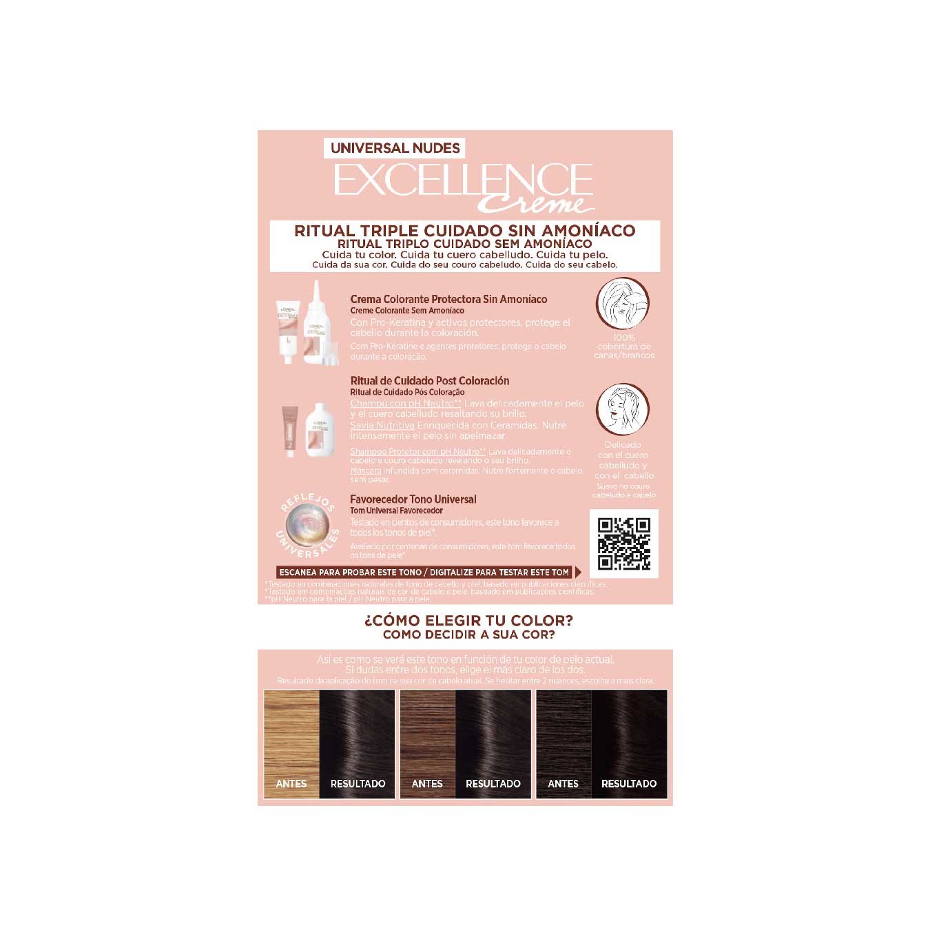 L'ORÉAL PARIS EXCELLENCE NUDES tinta #1-nero 5 u