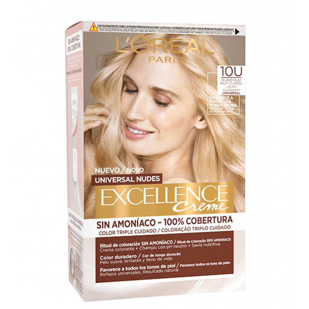 L'ORÉAL PARIS EXCELLENCE NUDES coloration #10u-blond très clair 5 u