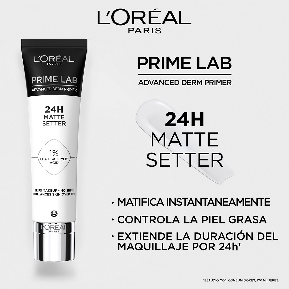 L'ORÉAL PARIS PRIME LAB 24H fissante opaco 30 ml