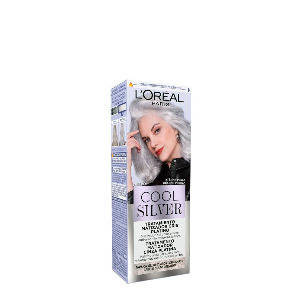 L'ORÉAL PARIS COOL SILVER trattamento tonificante grigio platino #Pearl White 1 pz