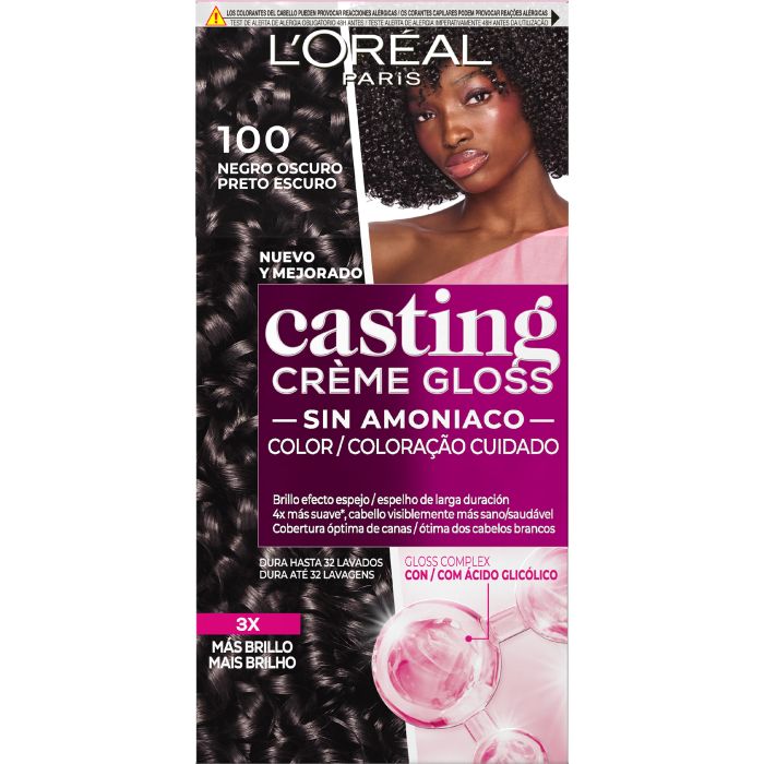 L'ORÉAL PARIS CASTING CREME GLOSS #100 - nero scuro 180 ml