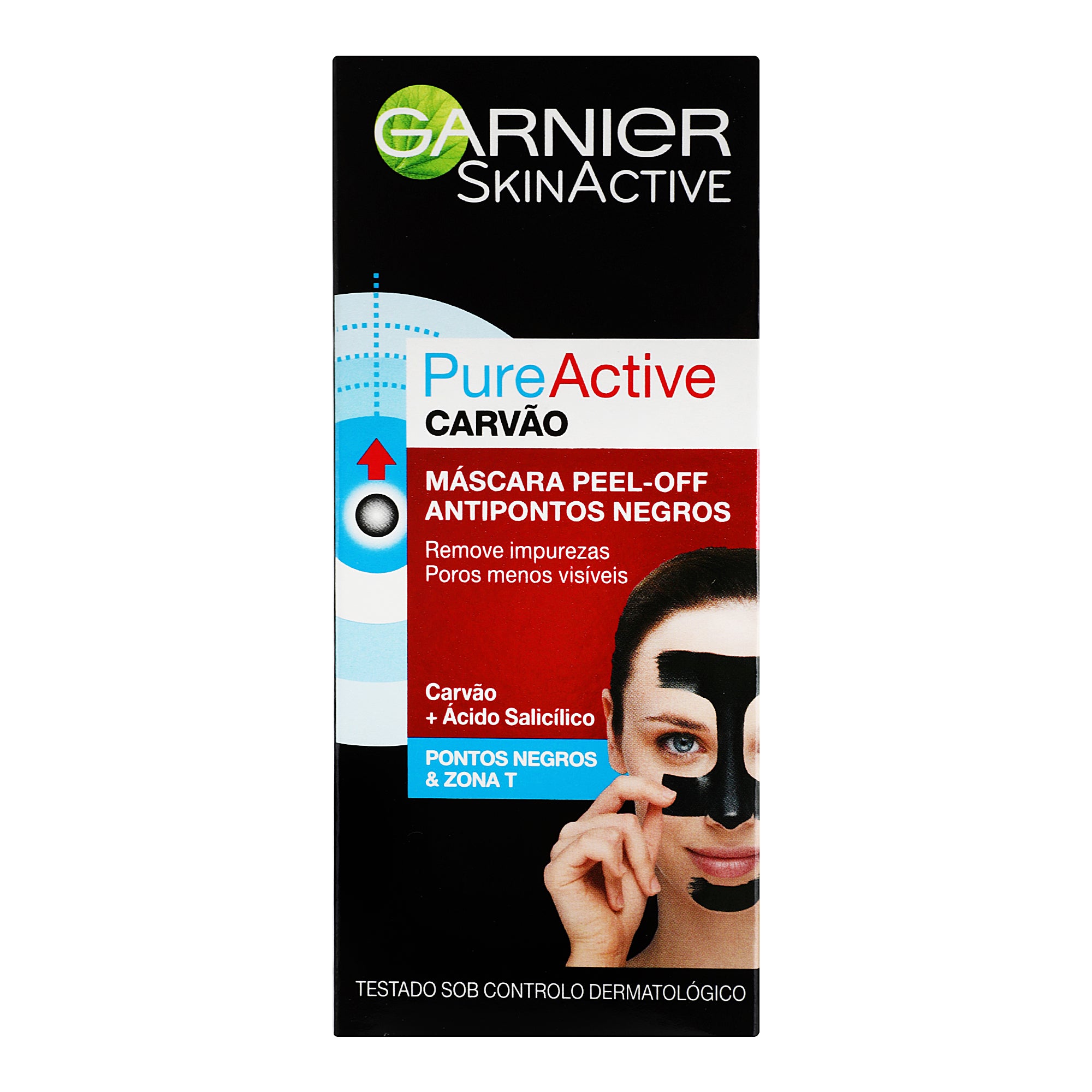 GARNIER PURE ACTIVE CARBON Maschera peel-off anti-punti neri 50 ml