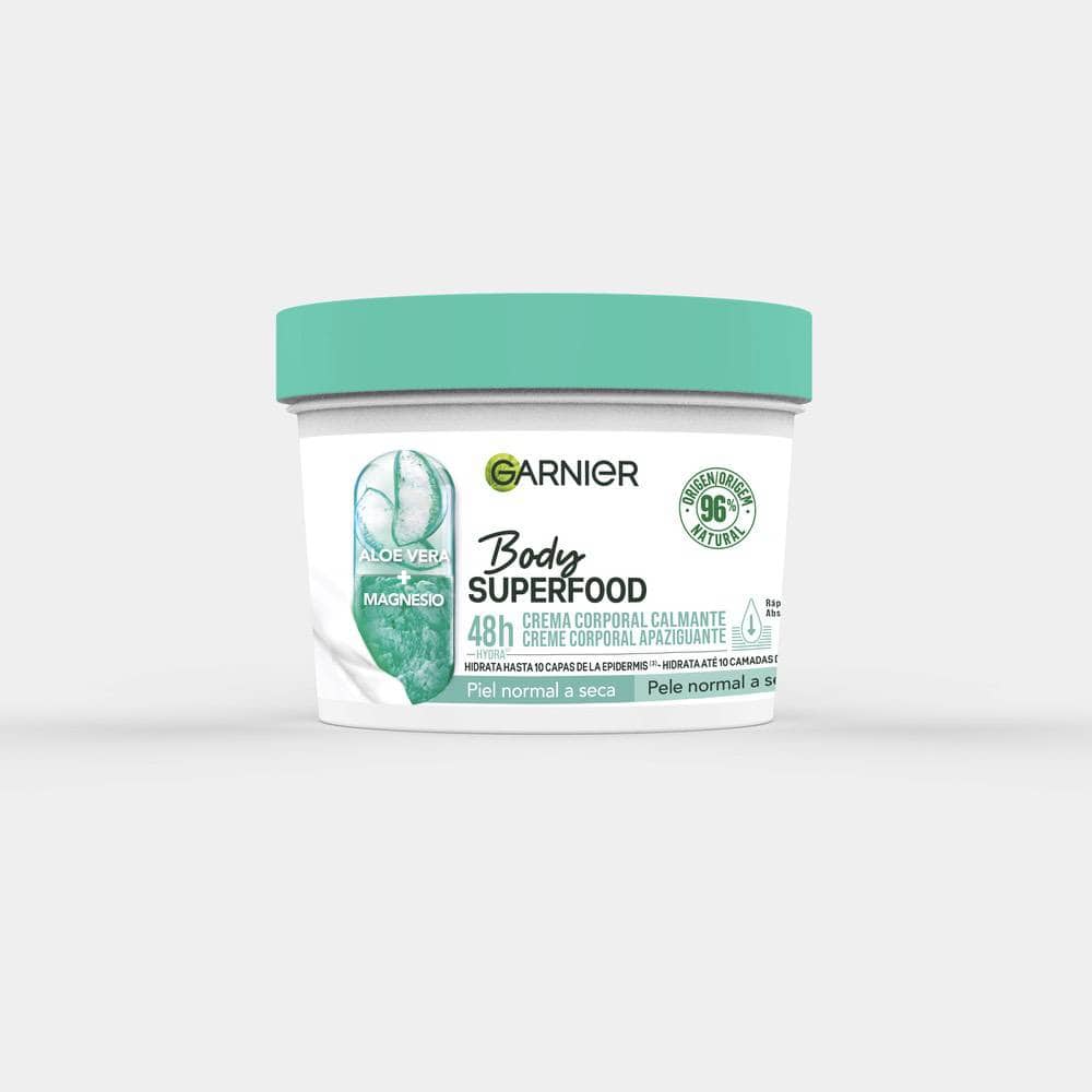 GARNIER BODY SUPERFOOD ALOE VERA crème corps apaisante peau normale à sèche 380 ml