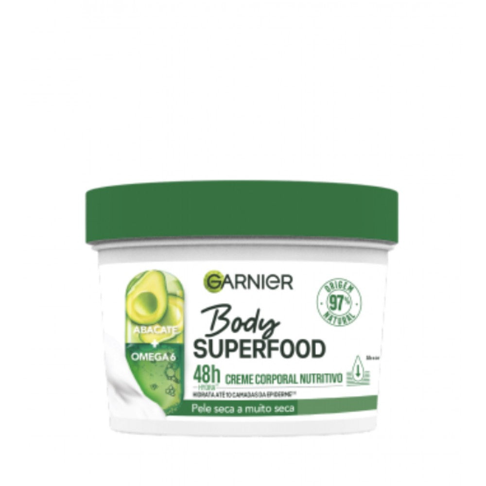 GARNIER BODY SUPERFOOD AVOCAT crème corporelle nourrissante peaux sèches à très sèches 380 ml
