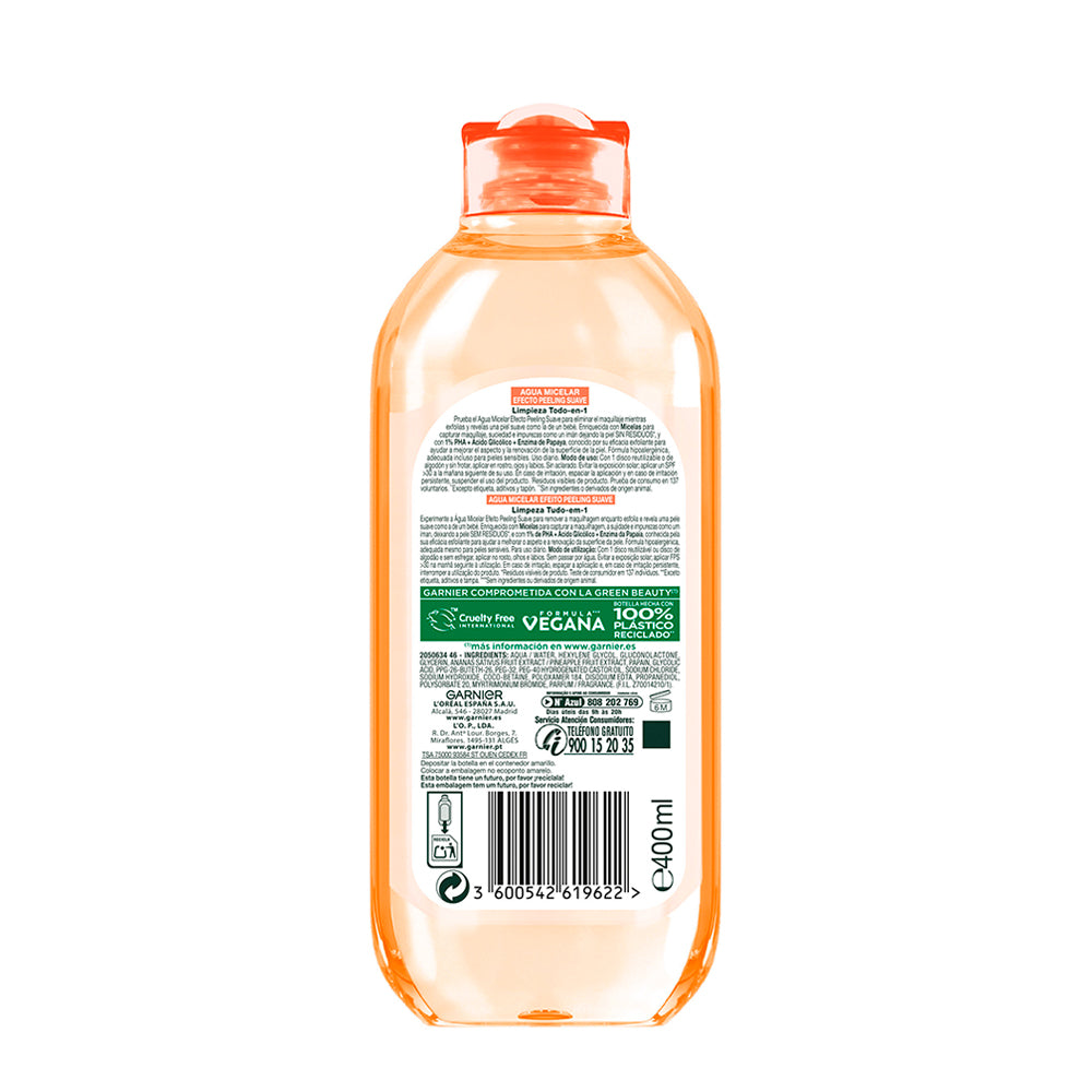 GARNIER SKINACTIVE Acqua Micellare Effetto Peeling Delicato Tutto-in-1 400 ml