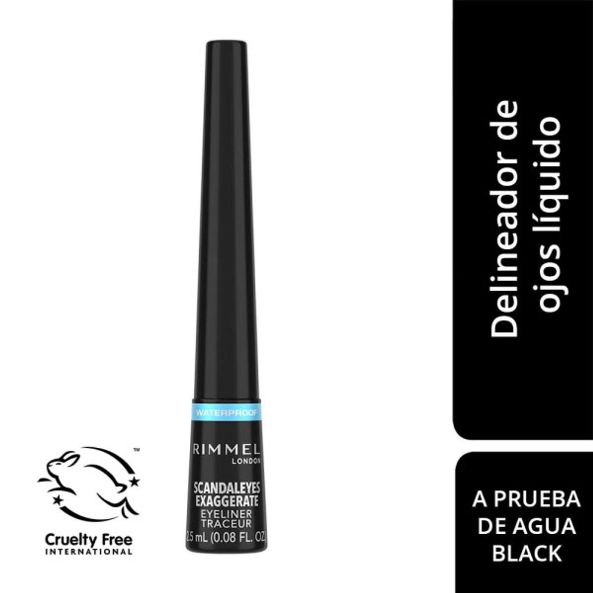 RIMMEL LONDON EXAGGERATE liquid eye liner waterproof #003-black 2,50 ml