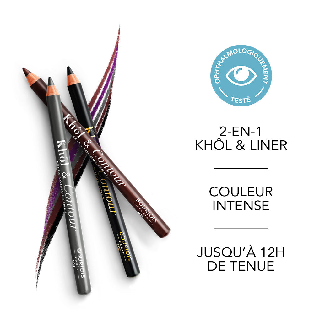BOURJOIS 	KOHL&CONTOUR matita occhi #002-ultra black
