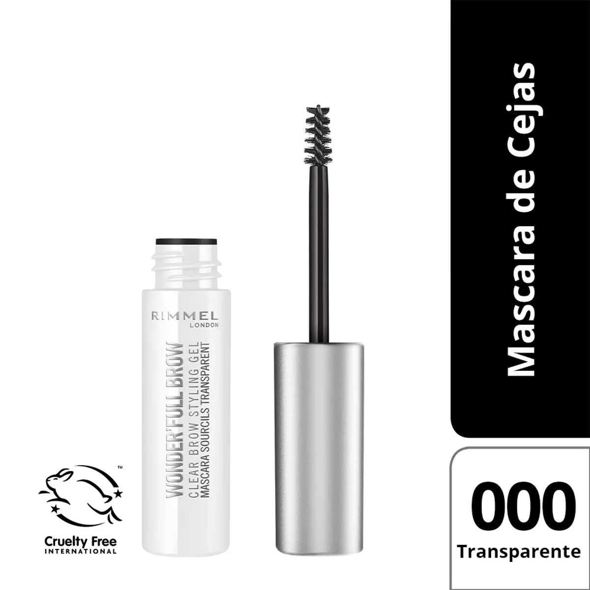 RIMMEL LONDON WONDER'FULL gel modellante trasparente per sopracciglia 4,5 ml