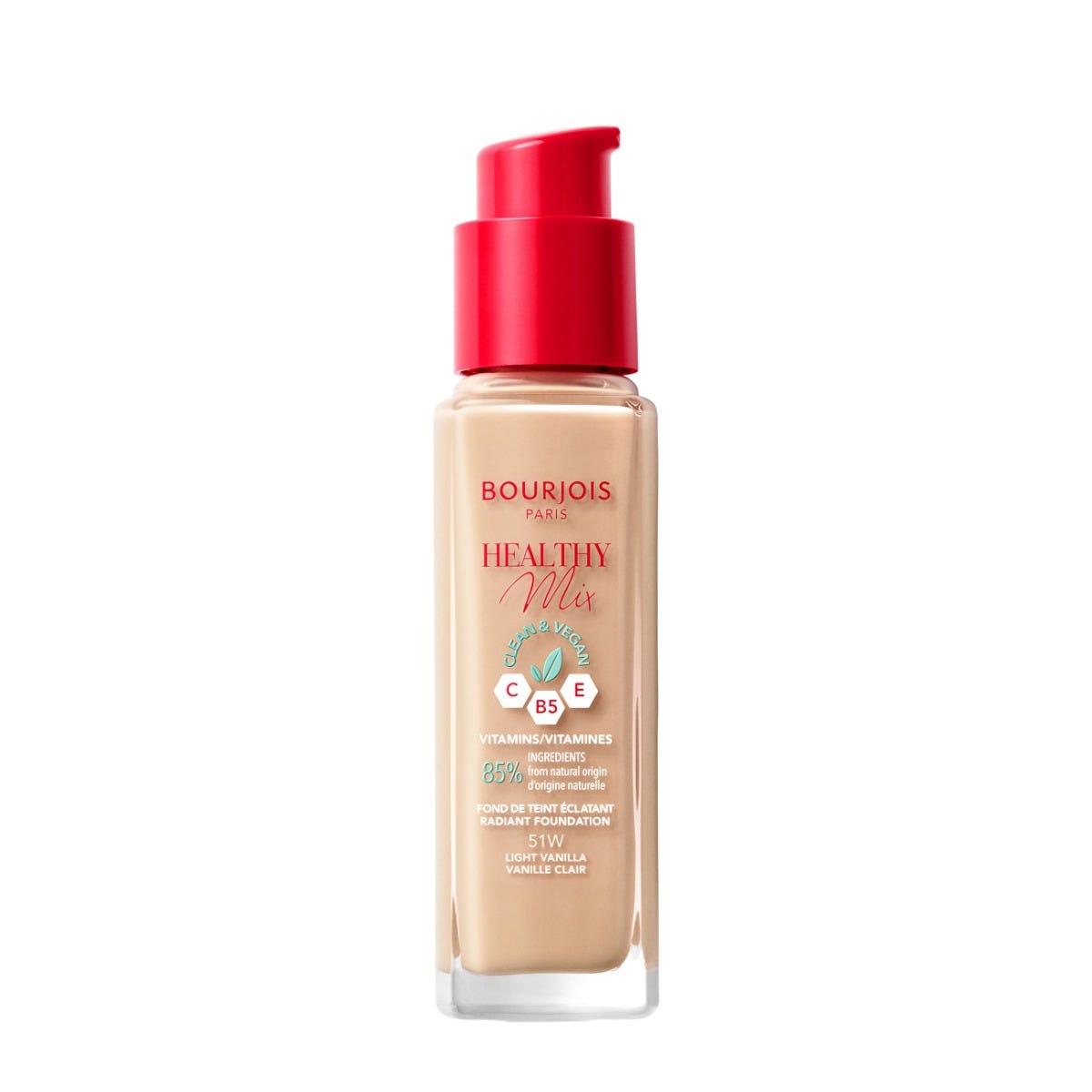 BOURJOIS HEALTHY MIX radiant foundation #51-light vanilla