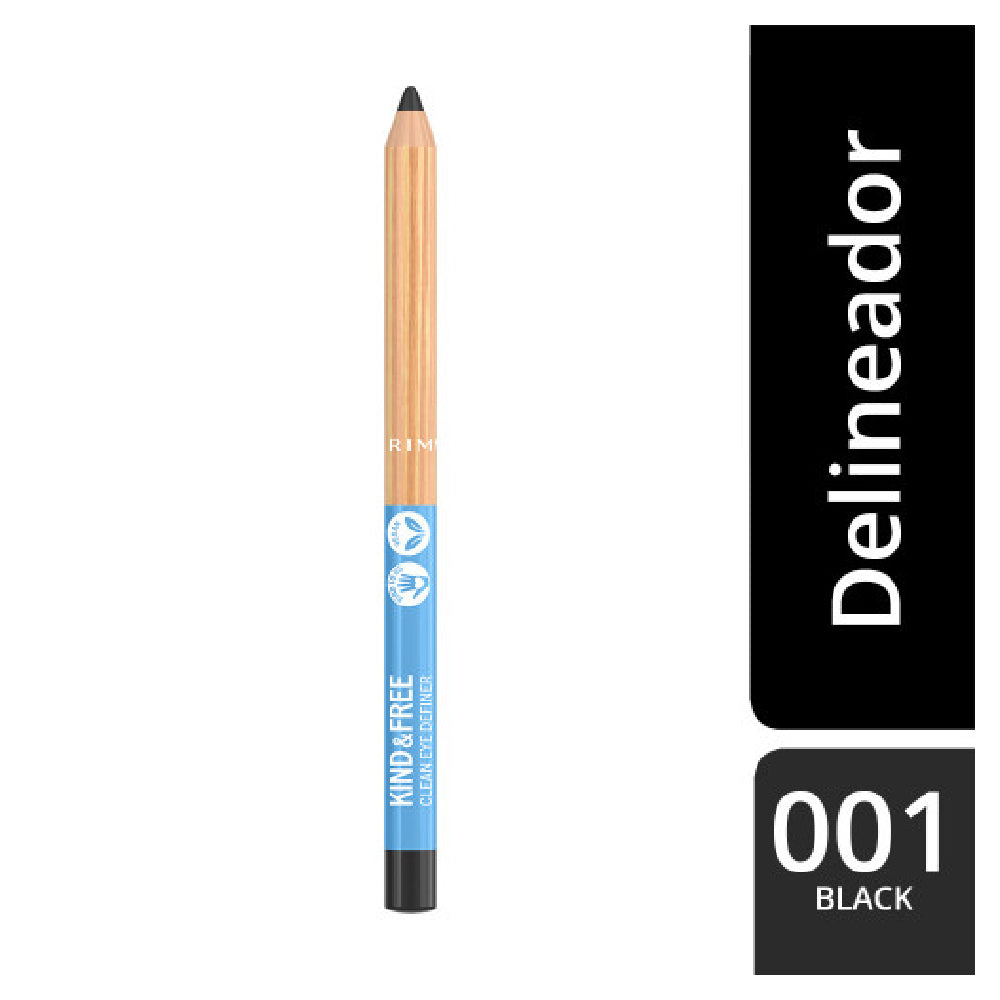 RIMMEL LONDON KIND & FREE matita occhi clean #001-pitch 1,1 gr
