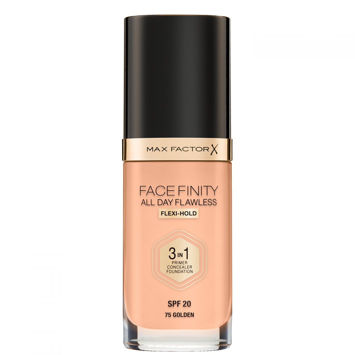 MAX FACTOR FACEFINITY 3IN1 primer, correttore e fondotinta #75-golden 30 ml