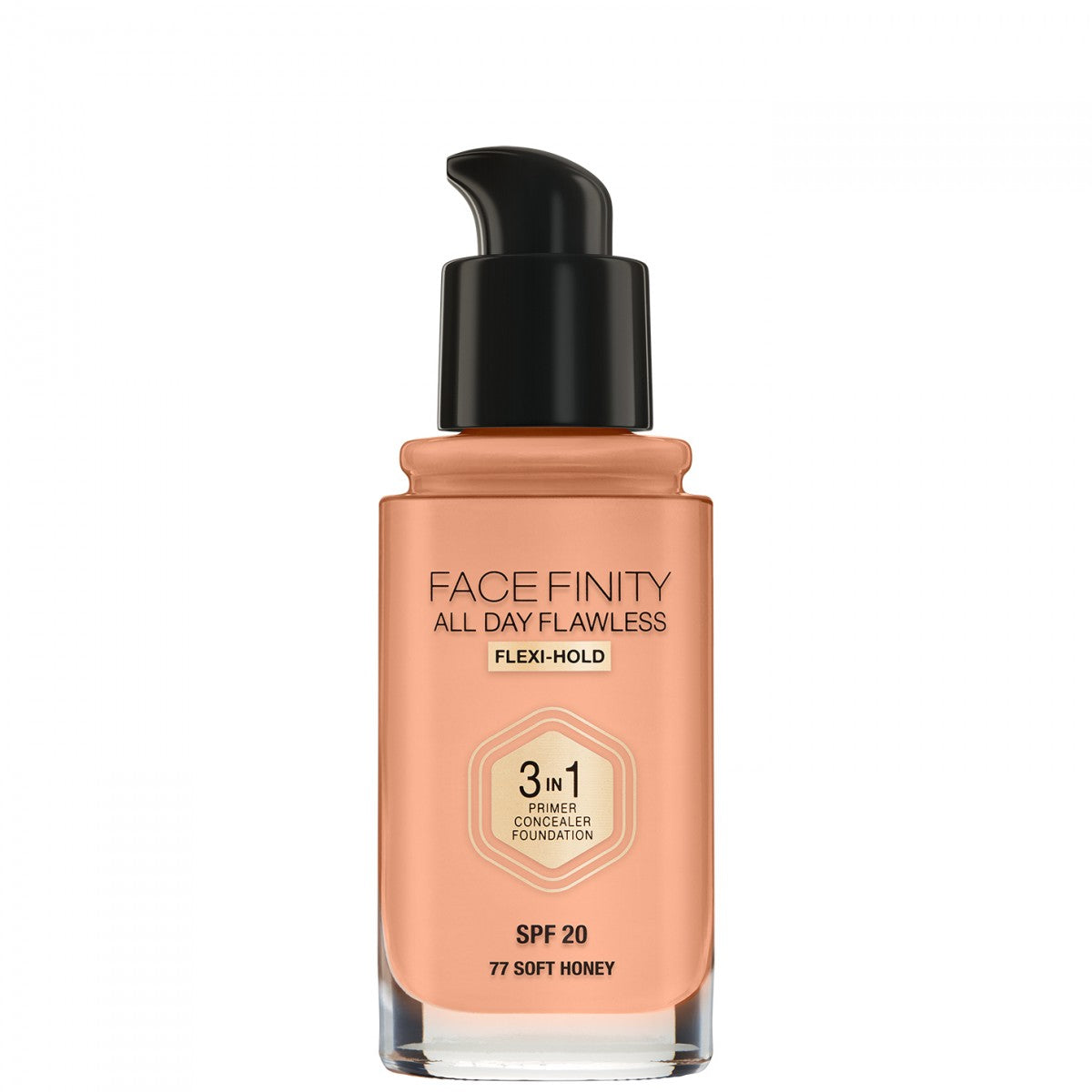 MAX FACTOR FACEFINITY 3IN1 primer, correttore e fondotinta #77-soft honey 30 ml