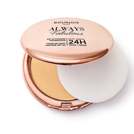 BOURJOIS ALWAYS FABULOUS powder makeup base SPF20 #410-Golden Beige 7 gr