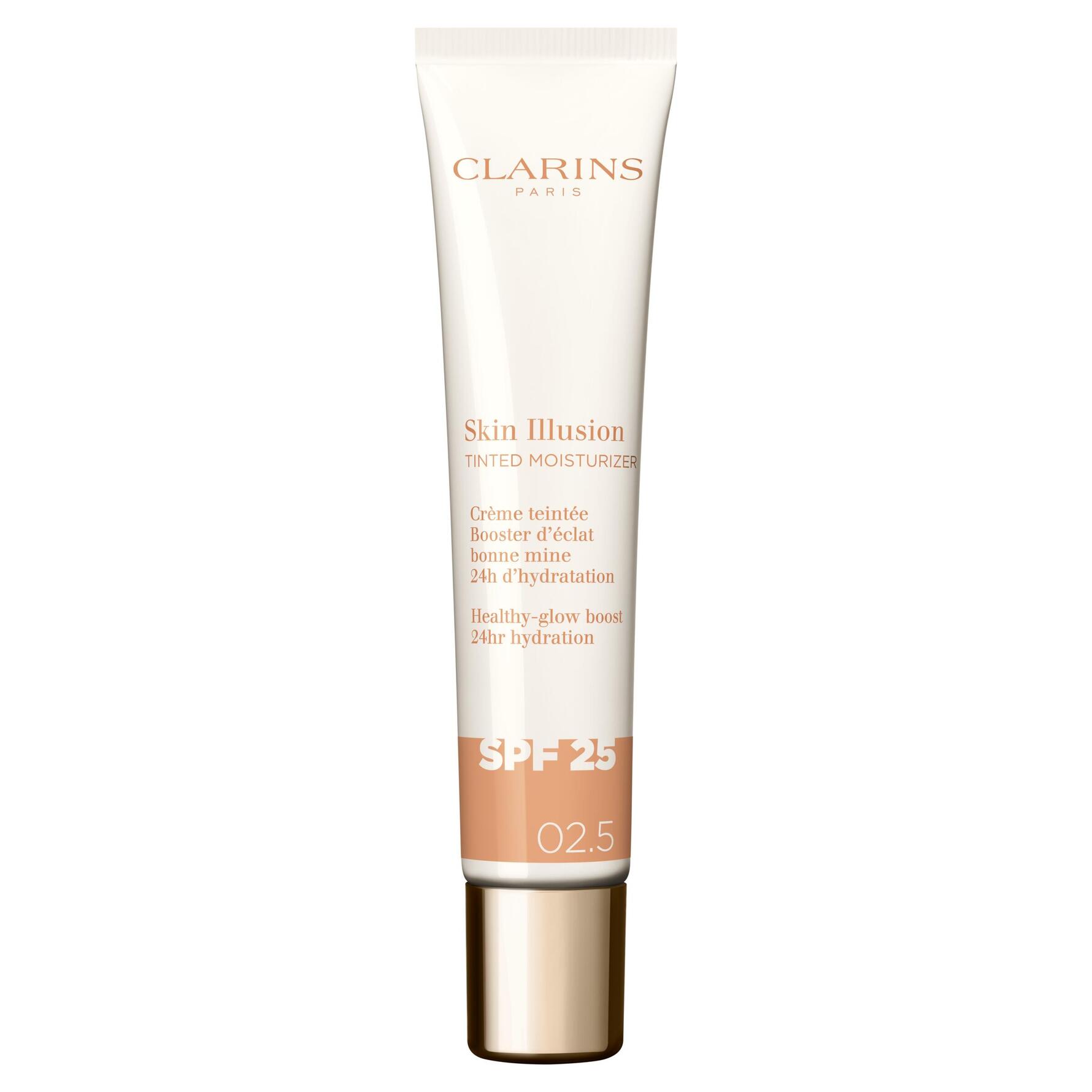CLARINS SKIN ILLUSION TINTED MOISTURIZER trattamento antietà colorato effetto luce SPF 25 #02 40 ml
