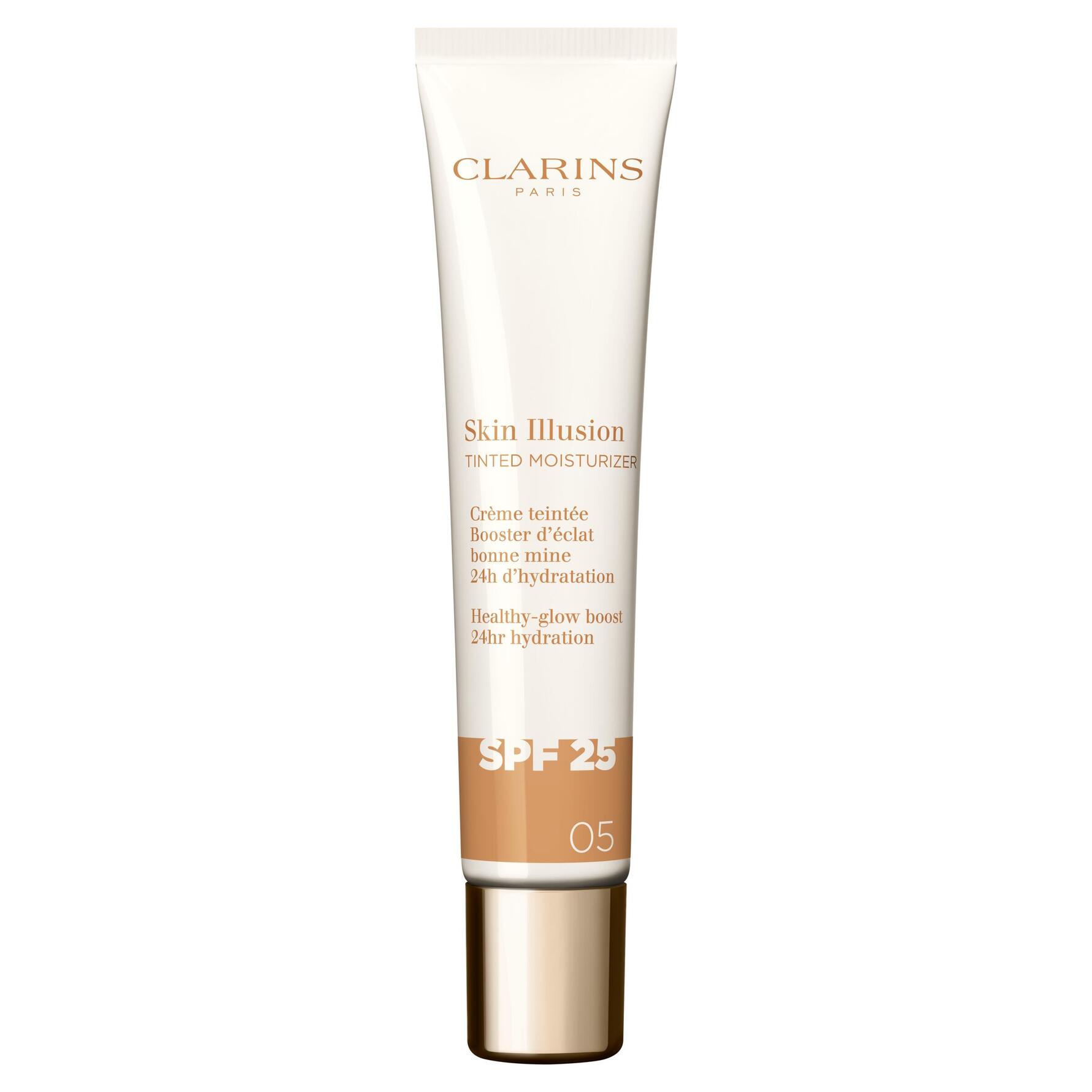 CLARINS SKIN ILLUSION TINTED MOISTURIZER anti-aging tinted glow treatment SPF 25 #05 40 ml