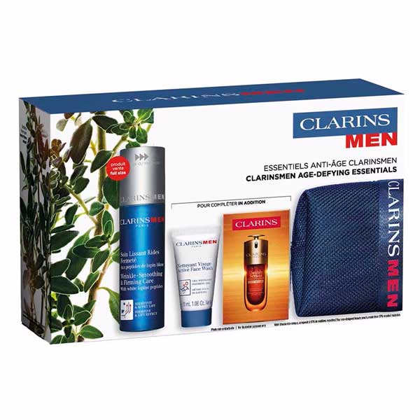 CLARINS MEN GEL CREMA ANTI-ETÀ E RASSODANTE SET 4 pz