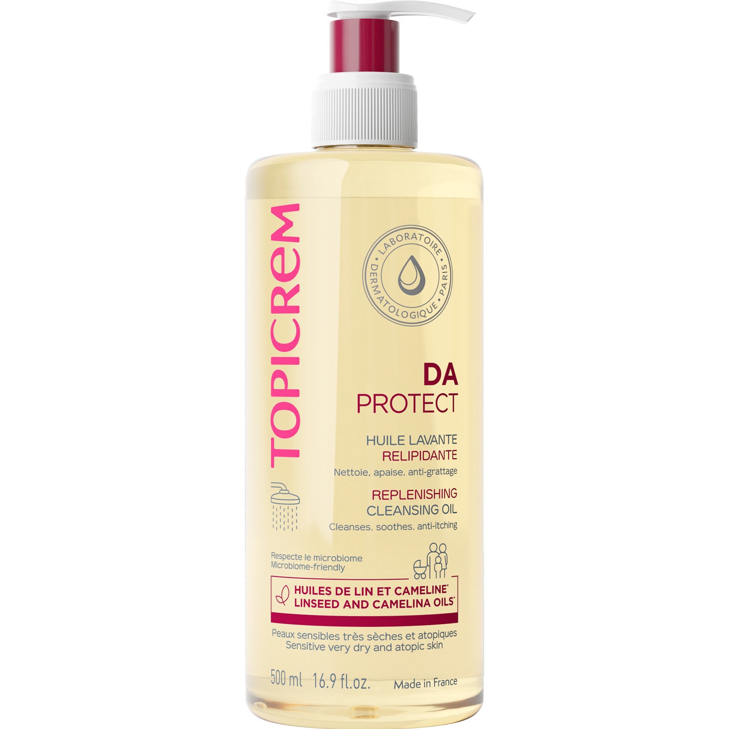 TOPICREM DA PROTECT replenishing cleansing oil 500 ml