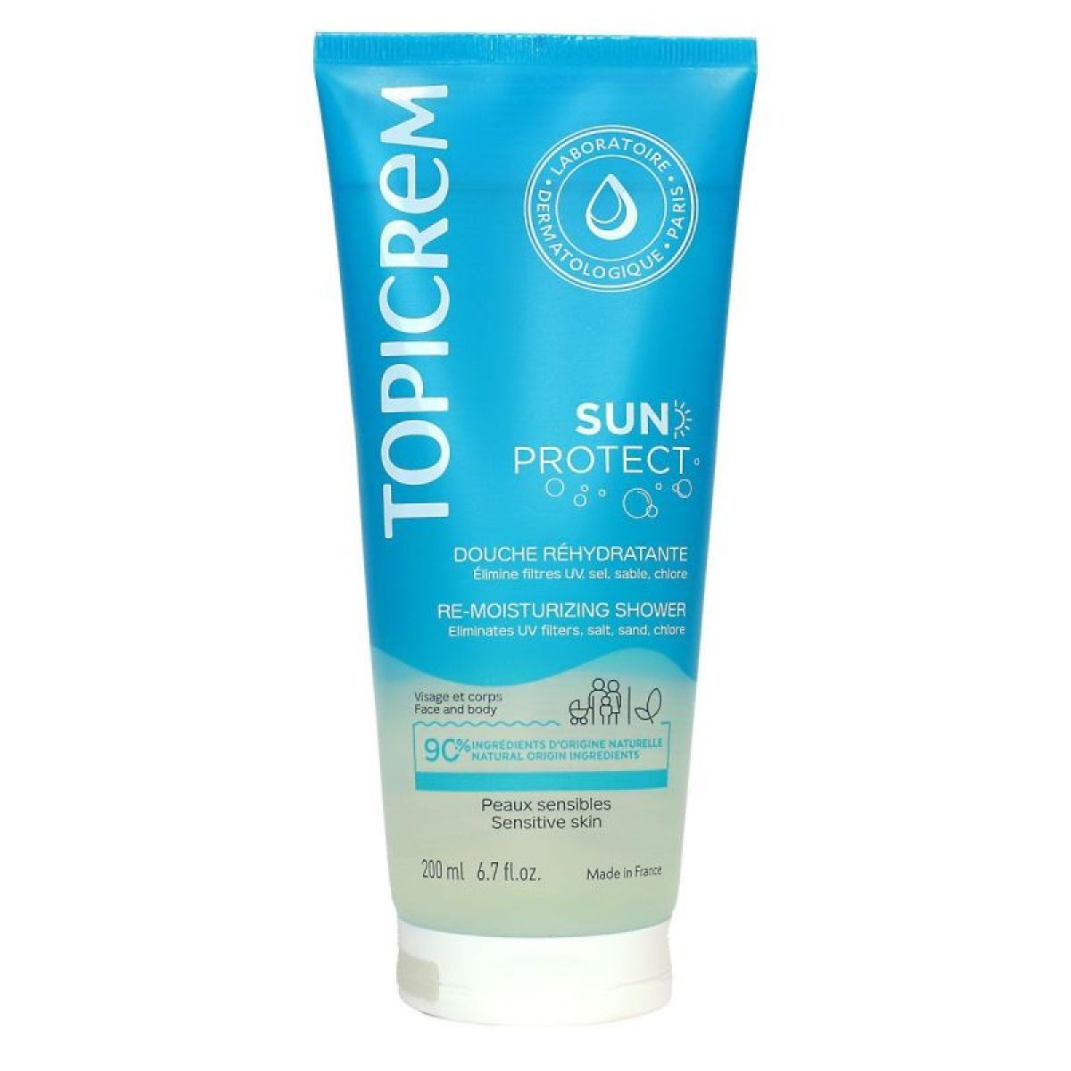 TOPICREM SUN PROTECT gel doccia 200 ml