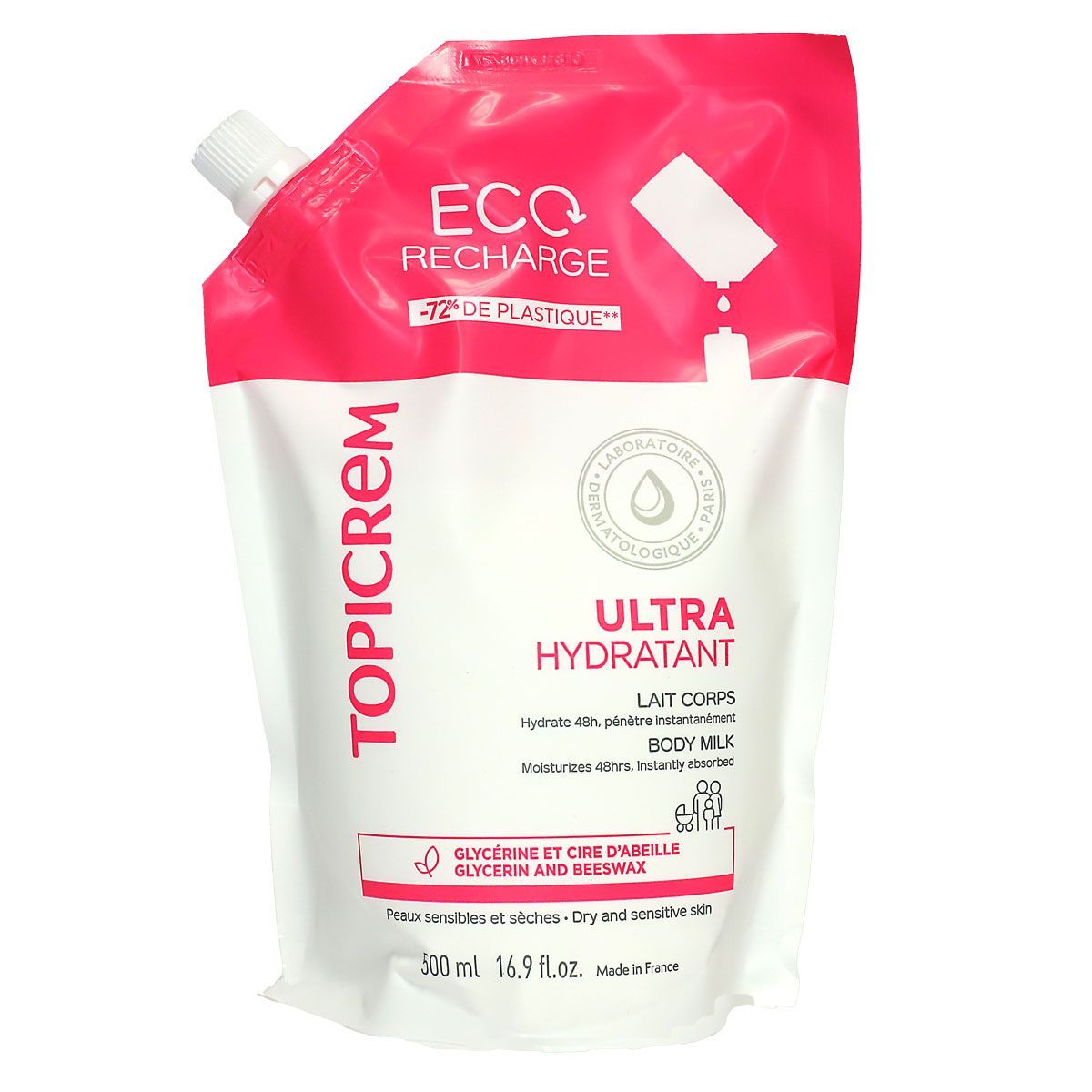 TOPICREM UH latte corpo idratante ultra ricarica 500 ml