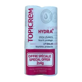 TOPICREM HYDRA+ balsamo labbra ultra-idratante confezione 2 x 4 gr