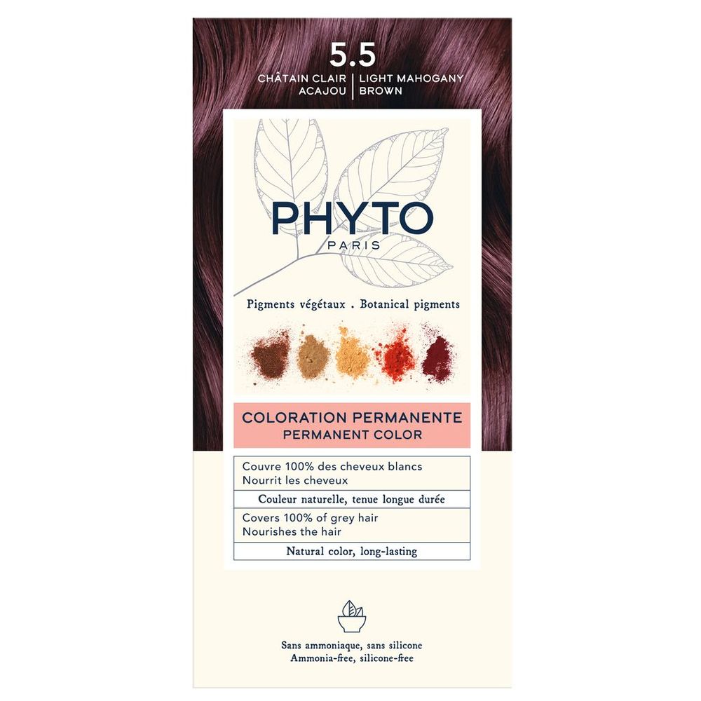 PHYTOCOLOR #5.5-Castano Mogano Chiaro 4 u