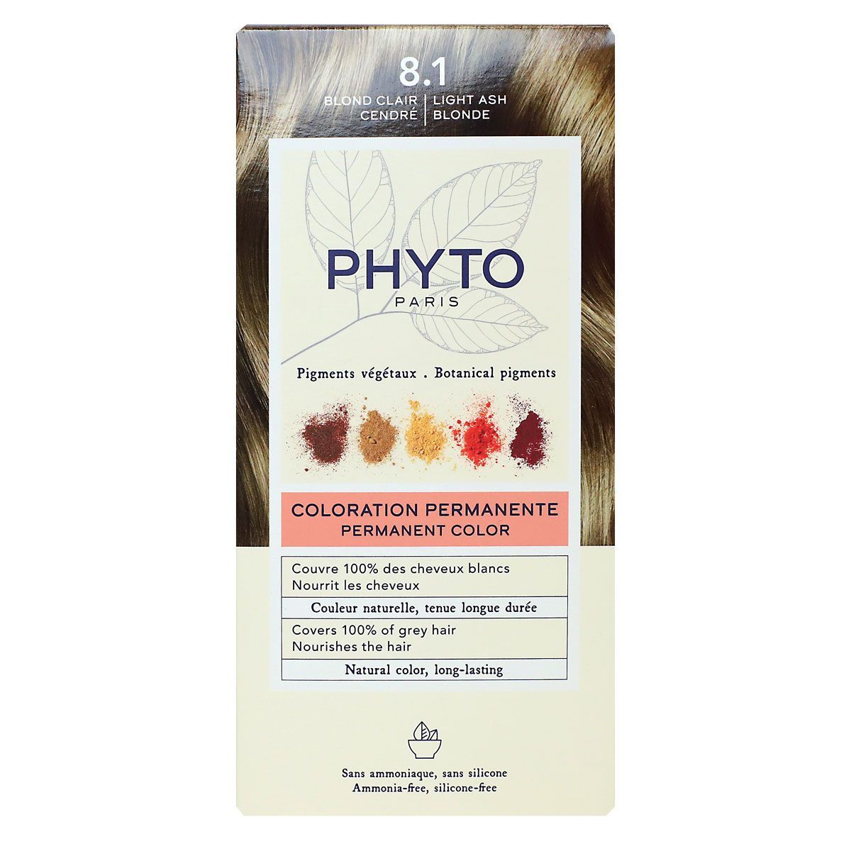 PHYTOCOLOR #8.1-Light Cendre Blonde 4 u
