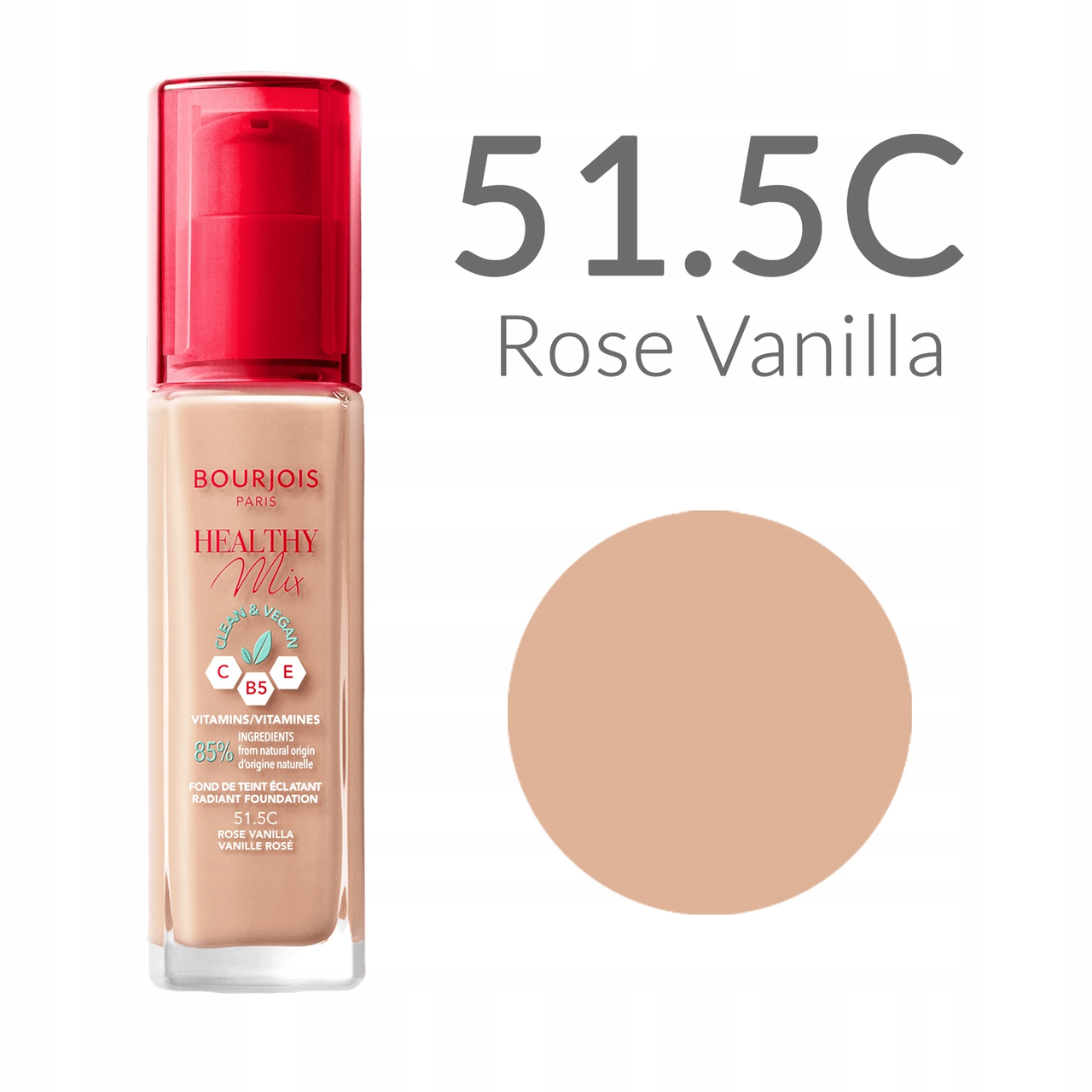 BOURJOIS HEALTHY MIX radiant foundation #515-rose vanilla