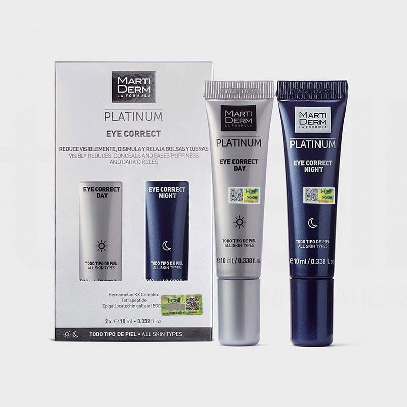 MARTIDERM PLATINUM EYE CORRECT jour et nuit 2 x 10 ml
