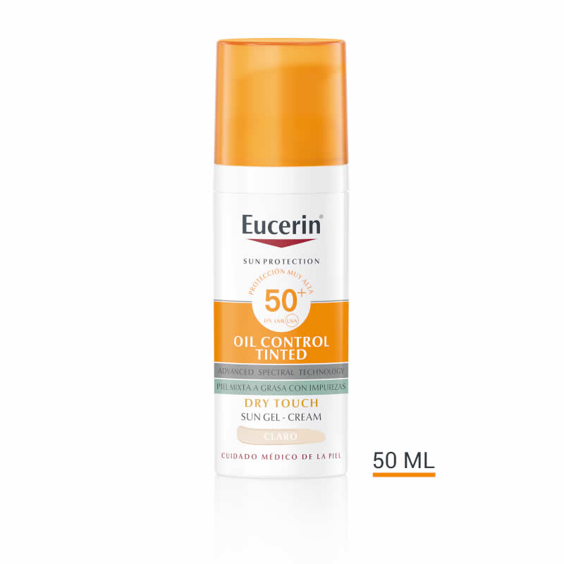 EUCERIN SUN PROTECTION oil control dry touch gel-cream color SPF50+ #light 50 ml