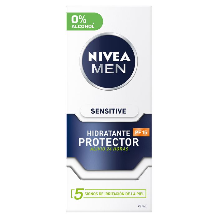 NIVEA MEN SENSITIVE Fluide Hydratant Protecteur 0% alcool FPS15 75 ml