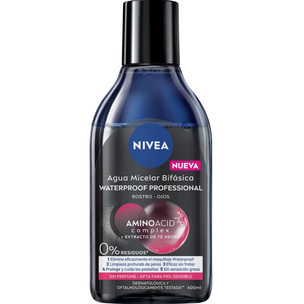 NIVEA PROFESSIONAL EAU MICELLAIRE biphasique waterproof 400 ml