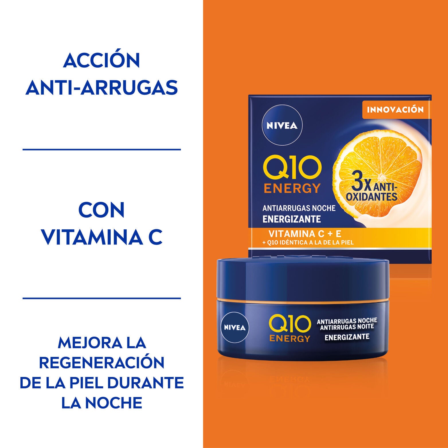 NIVEA Q10+ VITAMINE C crème de nuit anti-rides+énergisante 50 ml