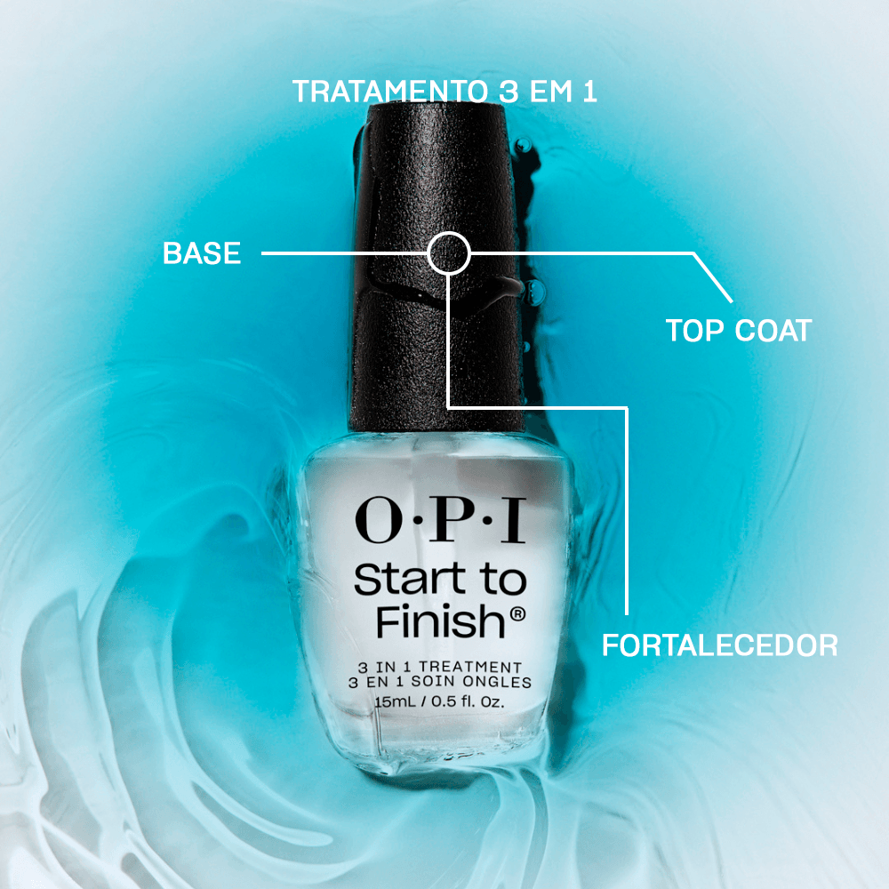 OPI SOIN DES ONGLES 3 EN 1, Base, Top Coat et Fortifiant 15 ml