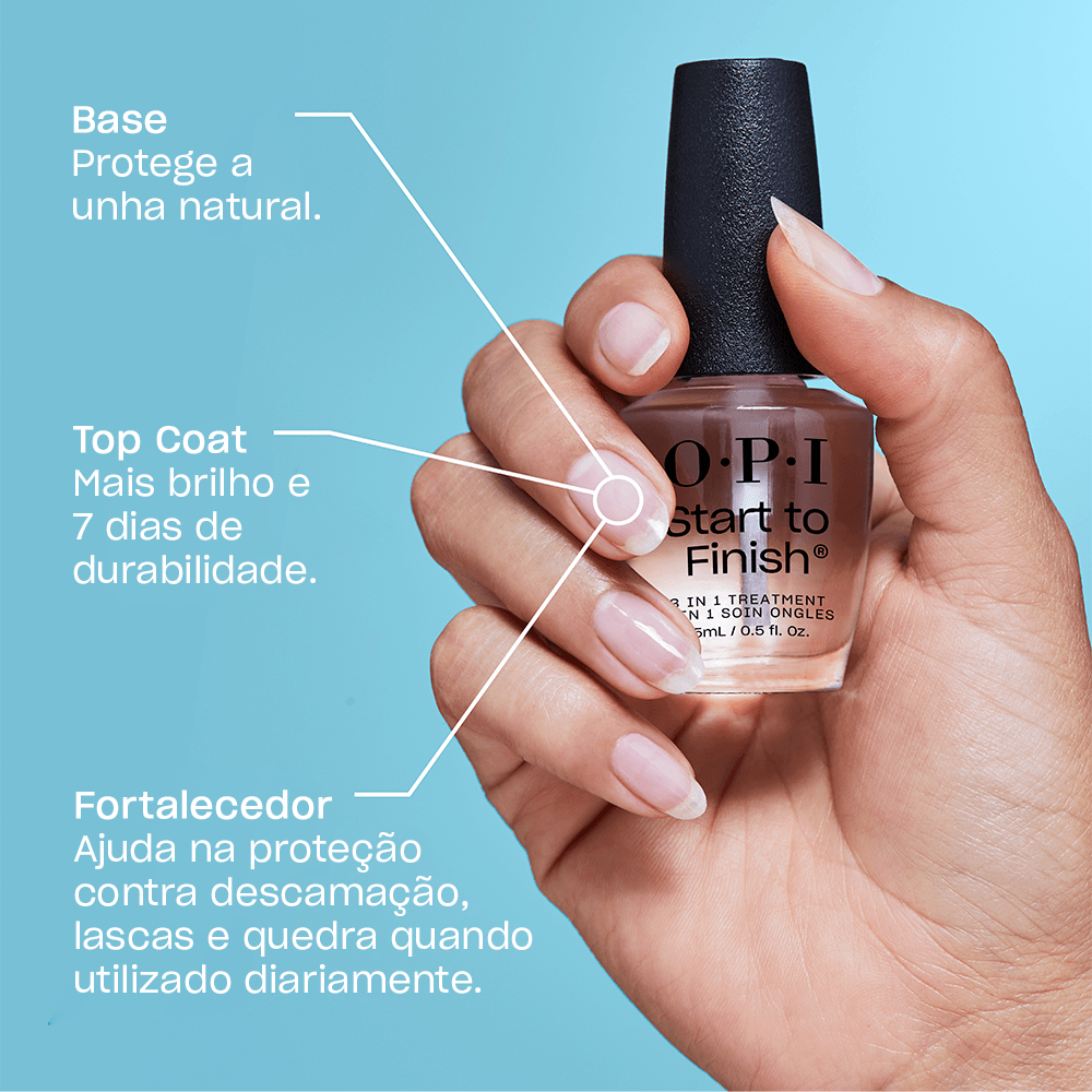 OPI SOIN DES ONGLES 3 EN 1, Base, Top Coat et Fortifiant 15 ml