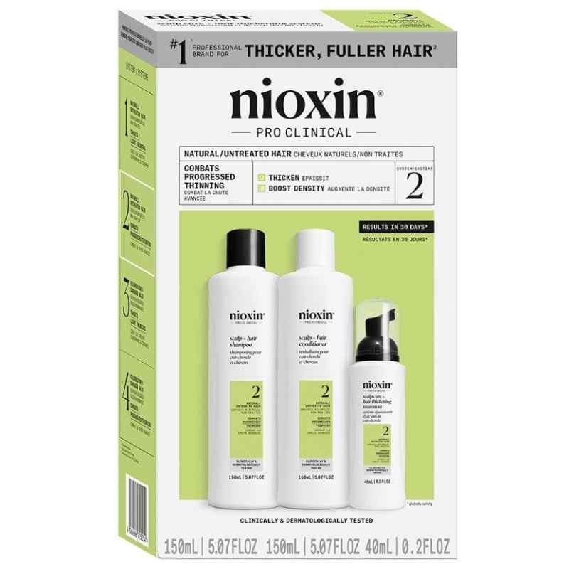 NIOXIN SYSTEM 2 - Kit - Treatment for Natural Hair with Advanced Thinning 3 units
