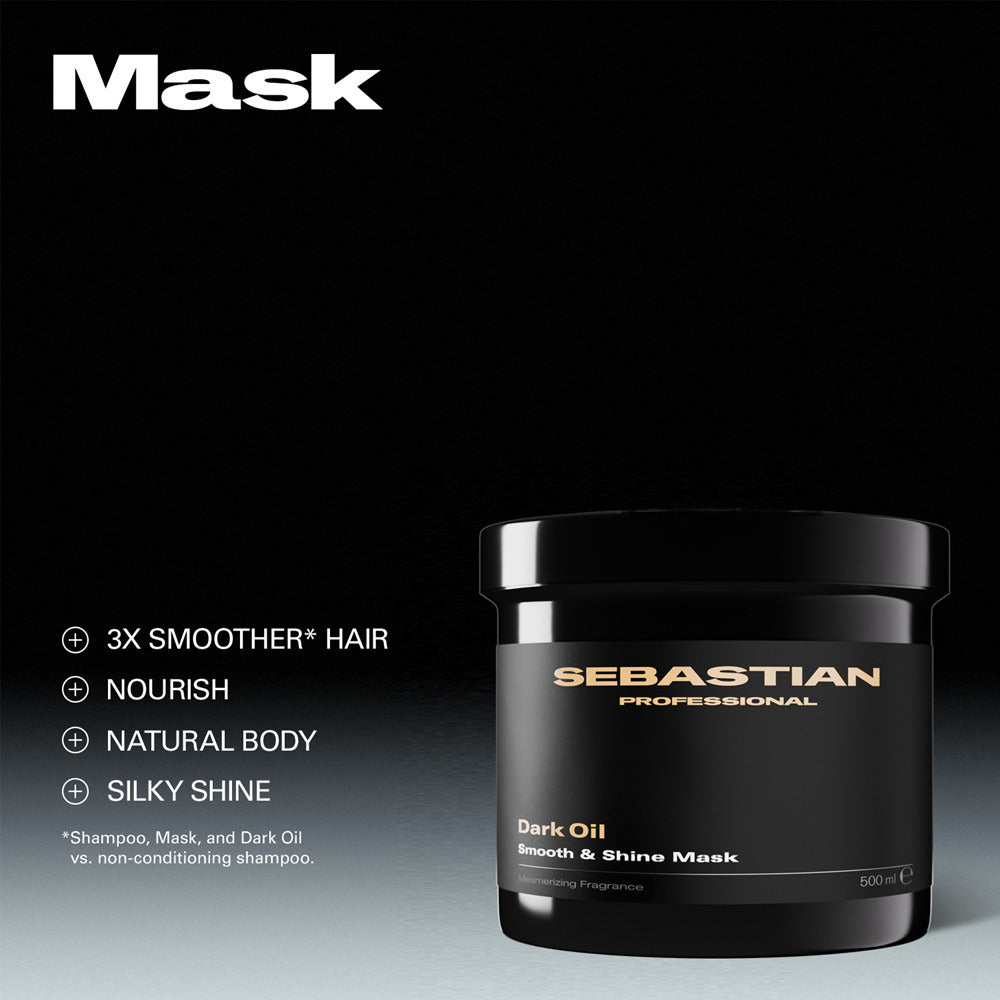 SEBASTIAN PROFESSIONALS DARK OIL Masque capillaire nourrissant léger professionnel pour des cheveux soyeux et brillants 500 ml