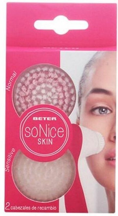 BETER CEPILLO FACIAL recambio cabezal so nice skin 2 uds