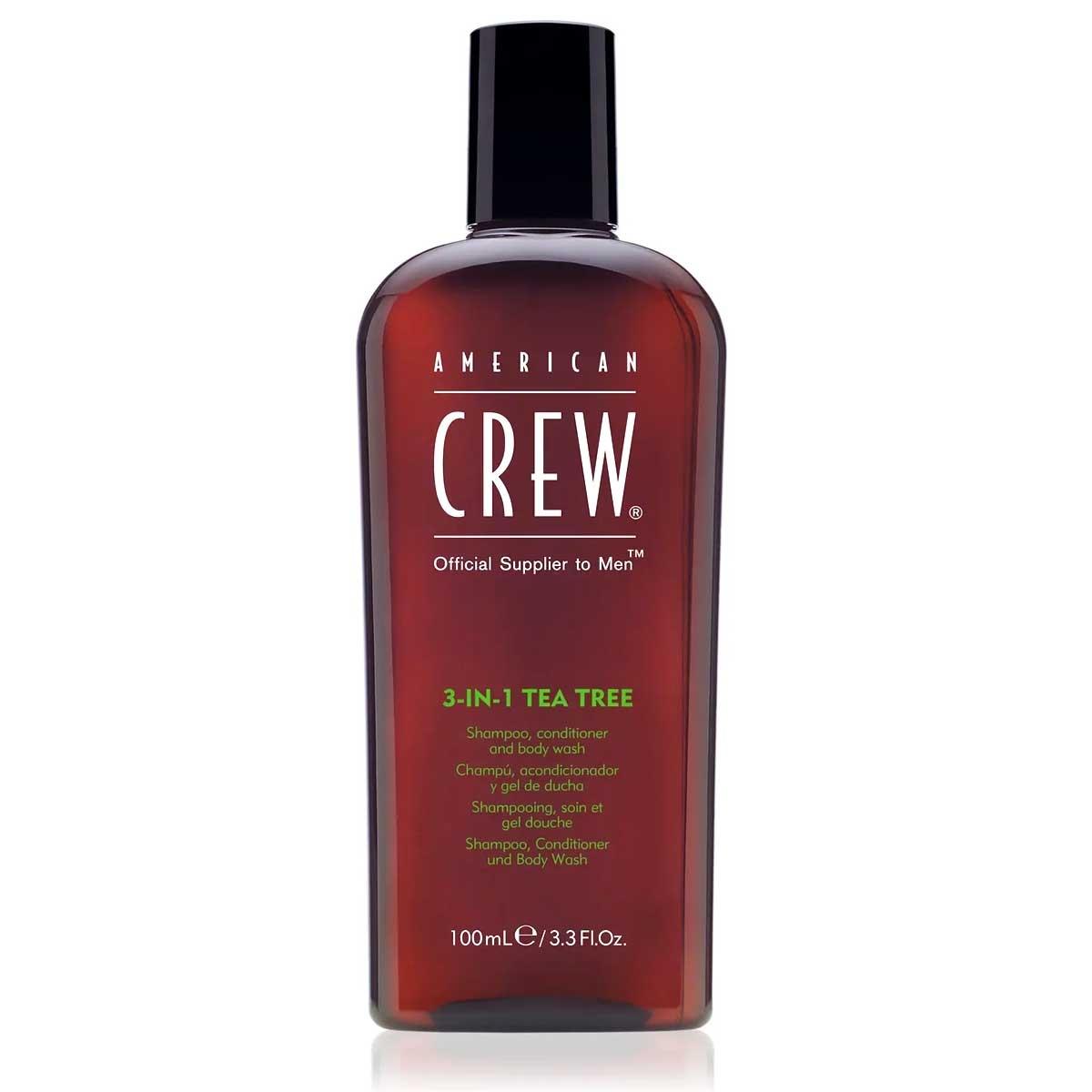 AMERICAN CREW TEA TREE Shampooing, après-shampooing et gel douche 3 en 1 450 ml