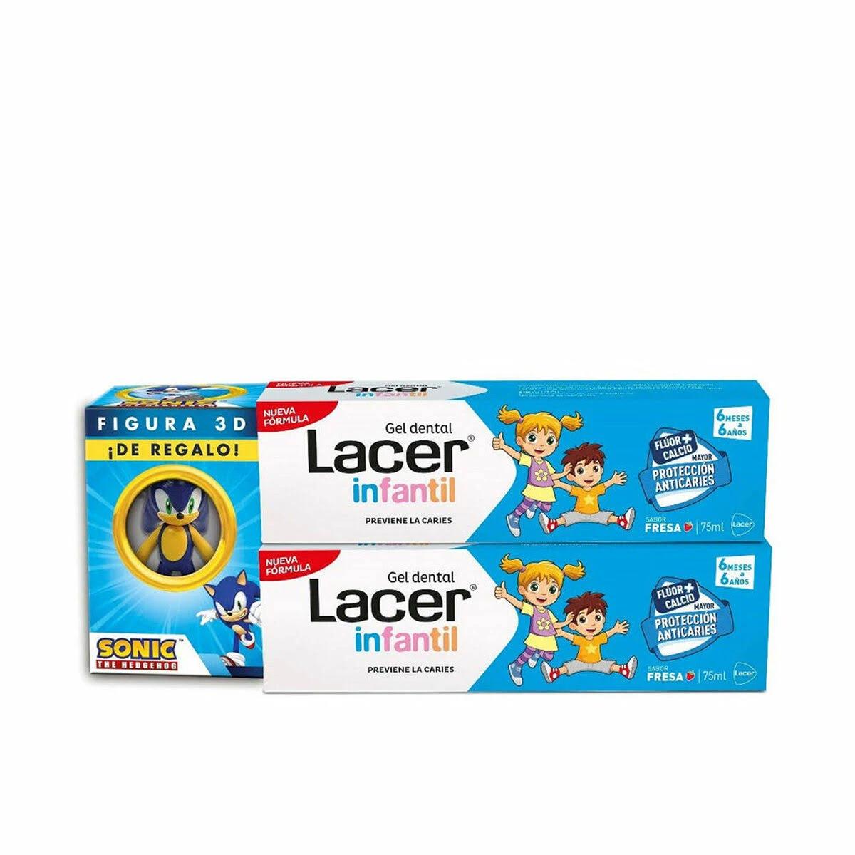 LACER ENFANTS gel dentifrice fraise duo + cadeau 2 x 75 ml 2 u