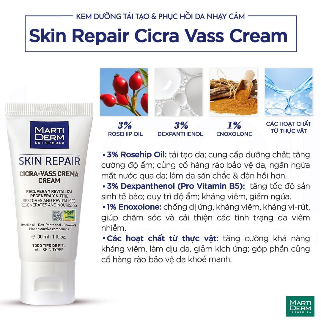 MARTIDERM SKIN REPAIR CICRA-VASS crème 30 ml