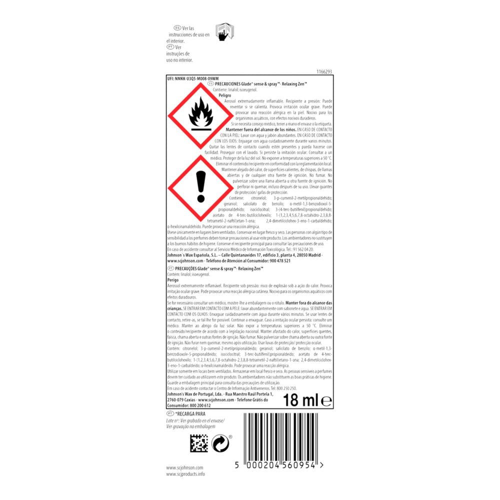 BRISE SENSE&SPRAY ambientador recambio #relax zen 18 ml