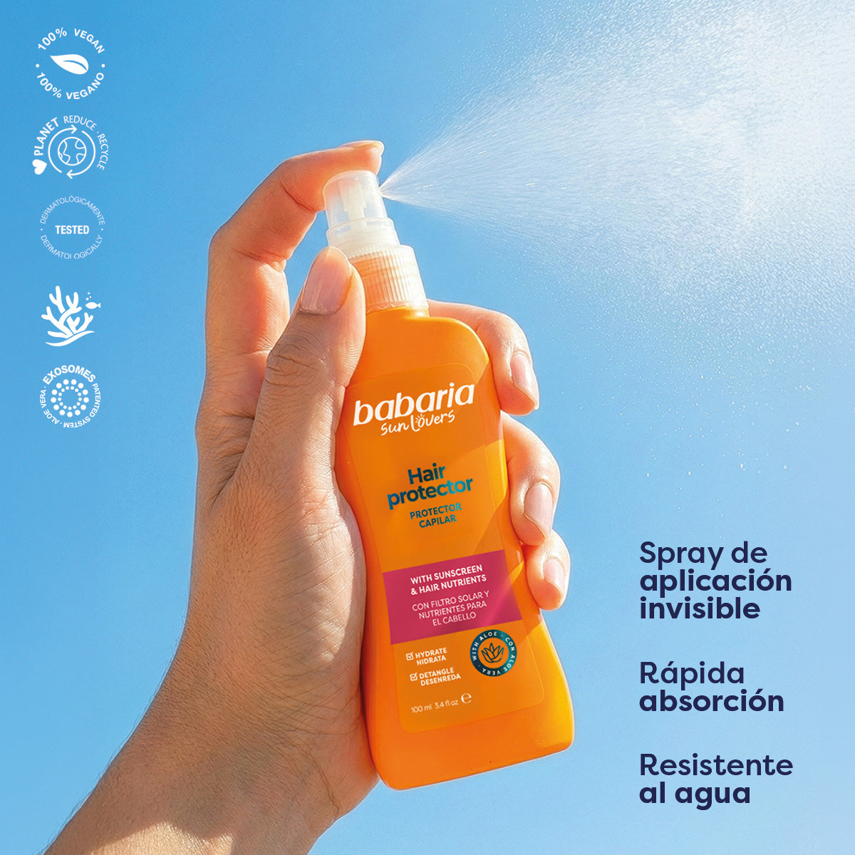 BABARIA SUN LOVERS HAIR PROTECTOR sunscreen and hair nutrients 100 ml