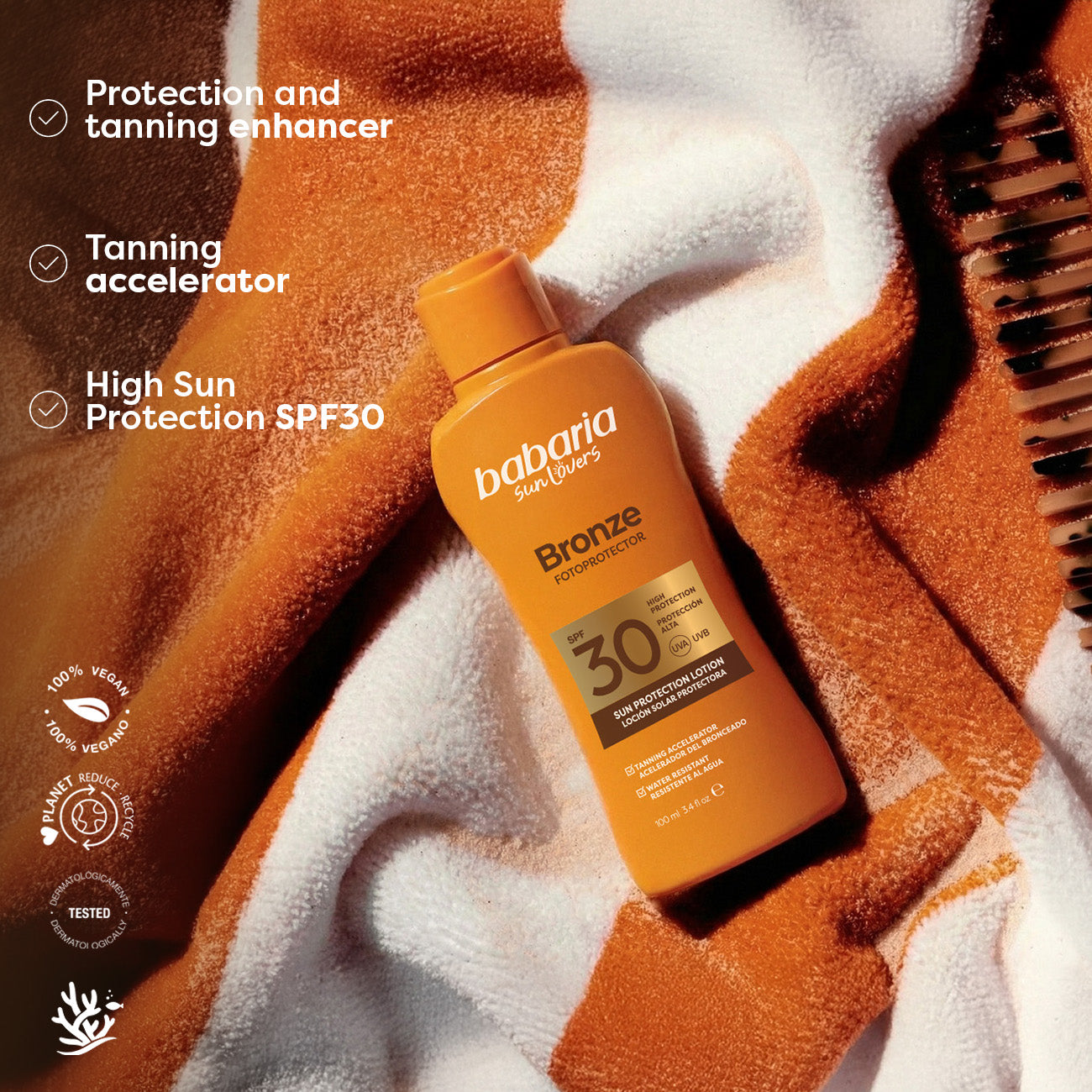 BABARIA SUN LOVERS BRONZE loción solar protectora SPF30 100 ml
