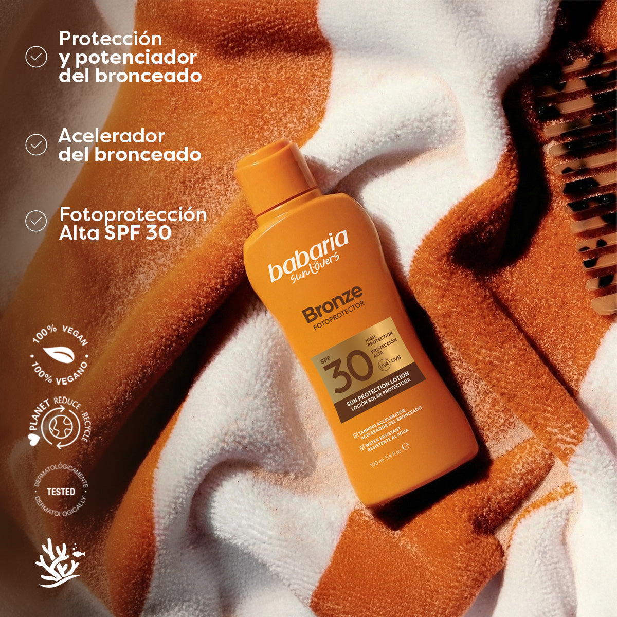 BABARIA SUN LOVERS BRONZE loción solar protectora SPF30 100 ml
