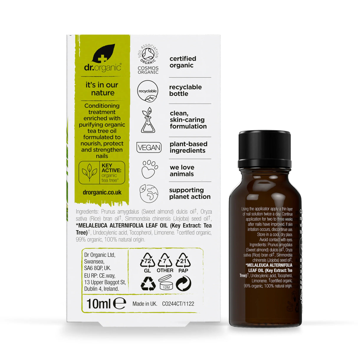 DR. ORGANIC BIOACTIVE ORGANIC tea tree soluzione unghie 10 ml