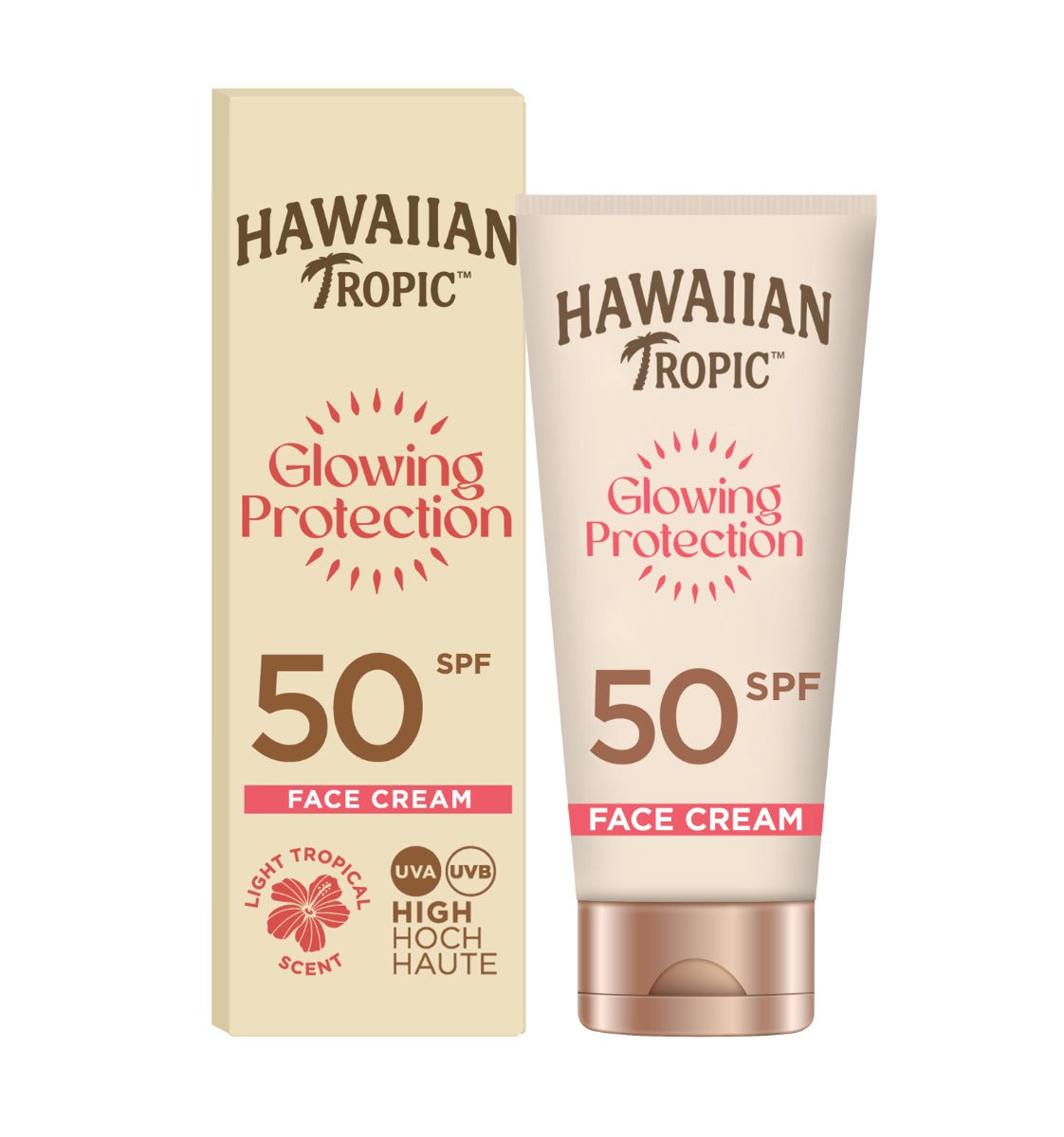 HAWAIIAN TROPIC GLOWING PROTECTION crema viso SPF50 50 ml