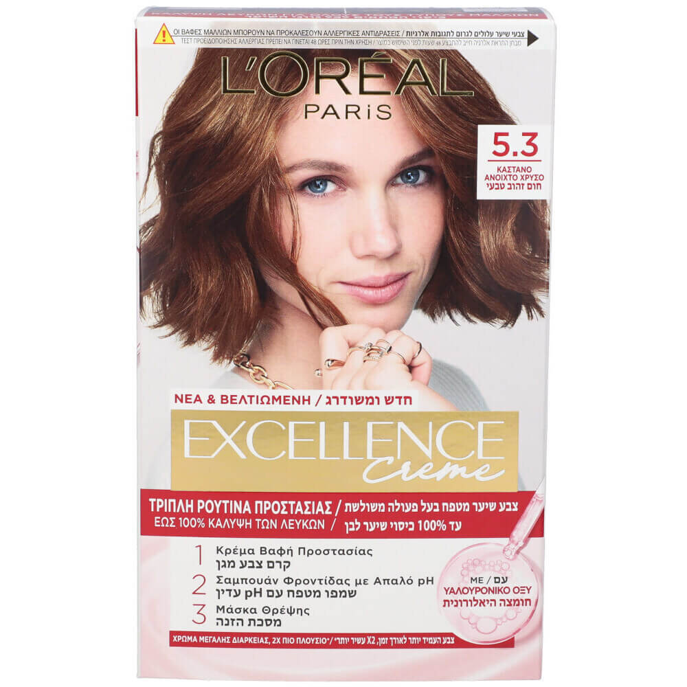 L'ORÉAL PARIS EXCELLENCE Tinta in crema #5.3-castano chiaro dorato 1 pz