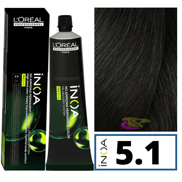 L'ORÉAL PROFESSIONNEL PARIS INOA colorazione permanente senza ammoniaca #5.1 60 gr