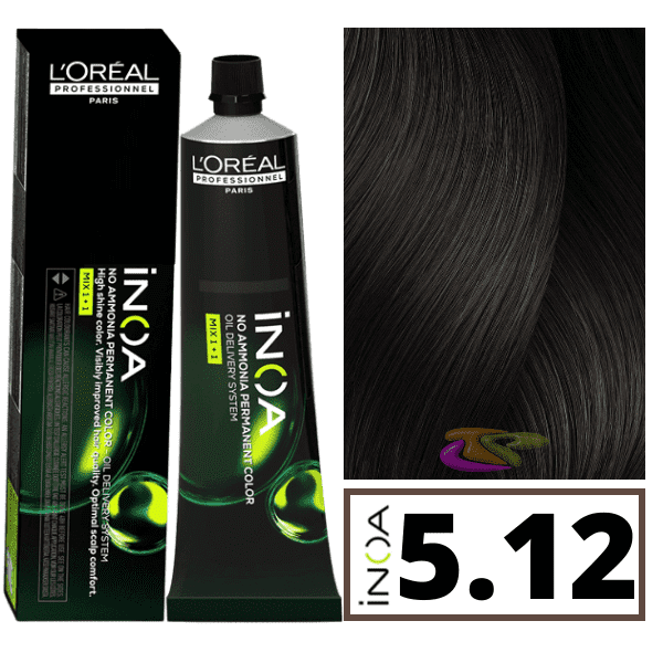 L'ORÉAL PROFESSIONNEL PARIS INOA coloration permanente sans ammoniaque #5.12 60 g