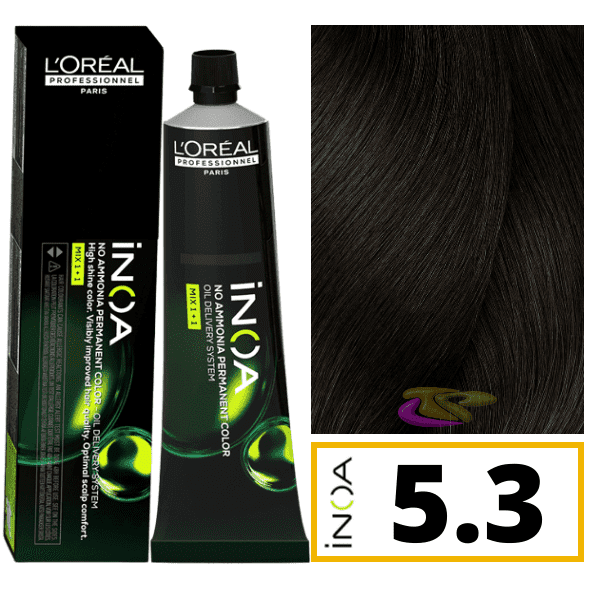 L'ORÉAL PROFESSIONNEL PARIS INOA coloration permanente sans ammoniaque #5.3 60 g